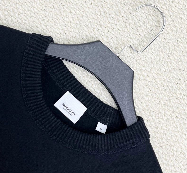 Burberry Burberry Black Embroidered Logo Sweatshirt-yf Size US M / EU 48-50 / 2 - 2 Thumbnail