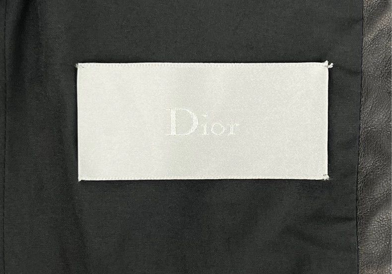 Dior Dior Black Leather Baseball Jacket-yf Size US M / EU 48-50 / 2 - 4 Thumbnail