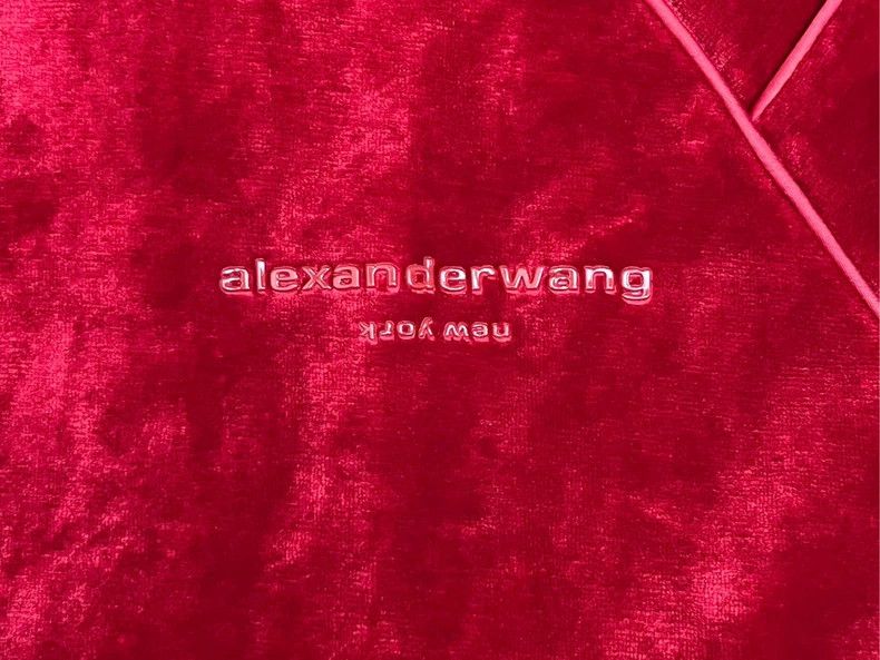 Alexander Wang Alexander Wang Red Velvet Logo Zip Jacket-yf Size US XXS / EU 40 - 5 Thumbnail