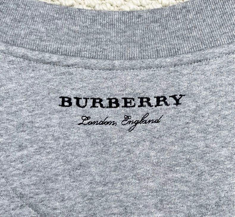 Burberry Burberry Gray Striped Silk Blend Embroidered Sweatshirt-yf Size US S / EU 44-46 / 1 - 5 Thumbnail