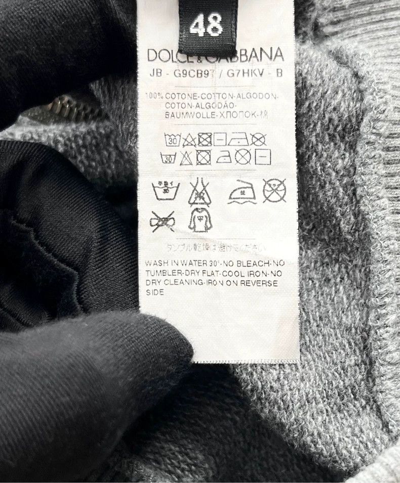 Dolce & Gabbana Dolce&Gabbana Gray Logo Zip Jacket-yf Size US L / EU 52-54 / 3 - 3 Thumbnail
