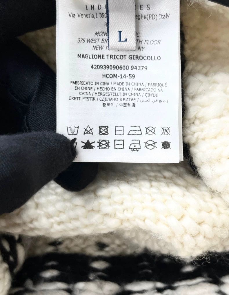 Moncler Moncler Black and White Knit Sweater-yf Size US L / EU 52-54 / 3 - 4 Thumbnail