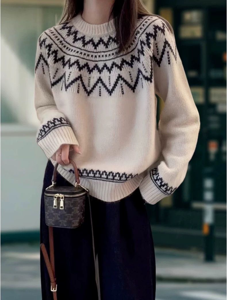 Moncler Moncler Black and White Knit Sweater-yf Size US L / EU 52-54 / 3 - 7 Thumbnail
