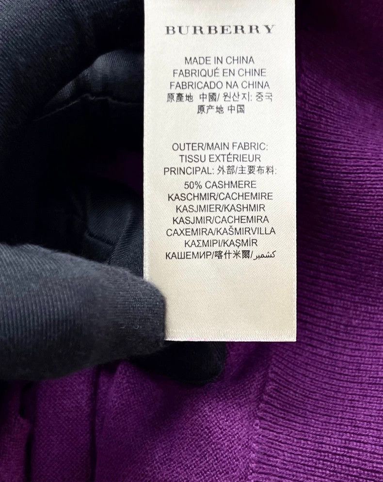 Burberry Burberry Purple Cashmere Knit Sweater-yf Size US L / EU 52-54 / 3 - 4 Thumbnail