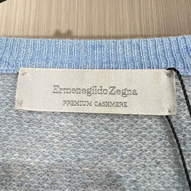 Ermenegildo Zegna Zegna Light Blue Cashmere Knit Sweater-yf Size US XS / EU 42 / 0 - 4 Thumbnail