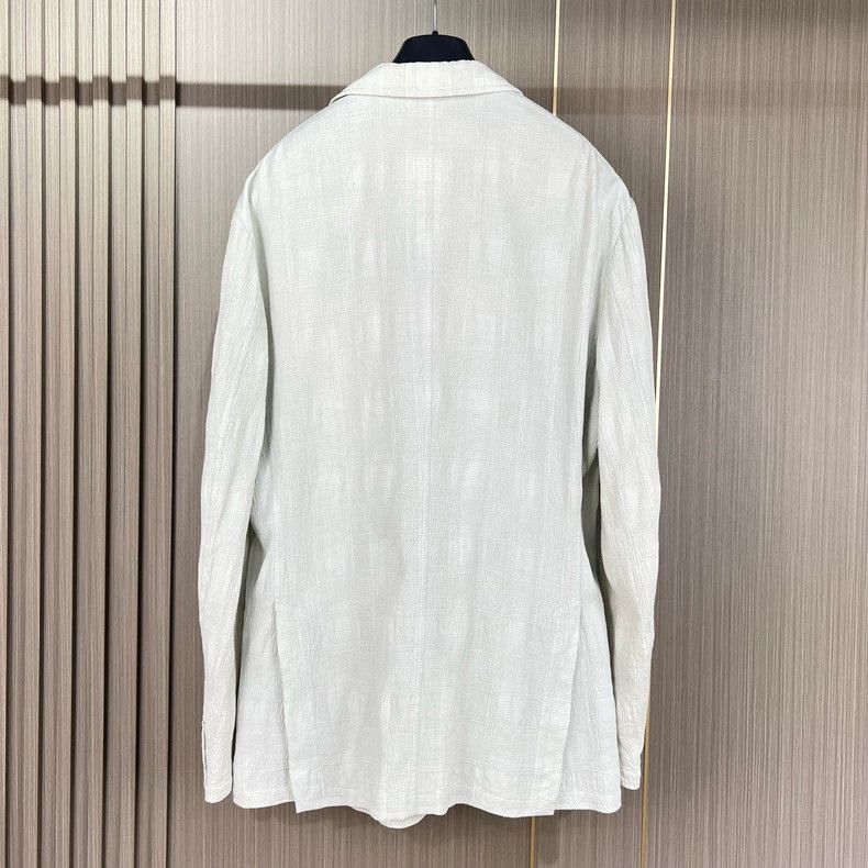 Hermes Hermes Light Gray Linen Jacket-yf Size US XXL / EU 58 / 5 - 2 Thumbnail