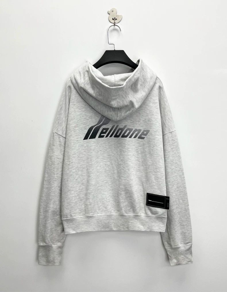 WE11DONE We11done Gray Logo Hoodie with Gradient Design-yf Size US M / EU 48-50 / 2 - 2 Thumbnail
