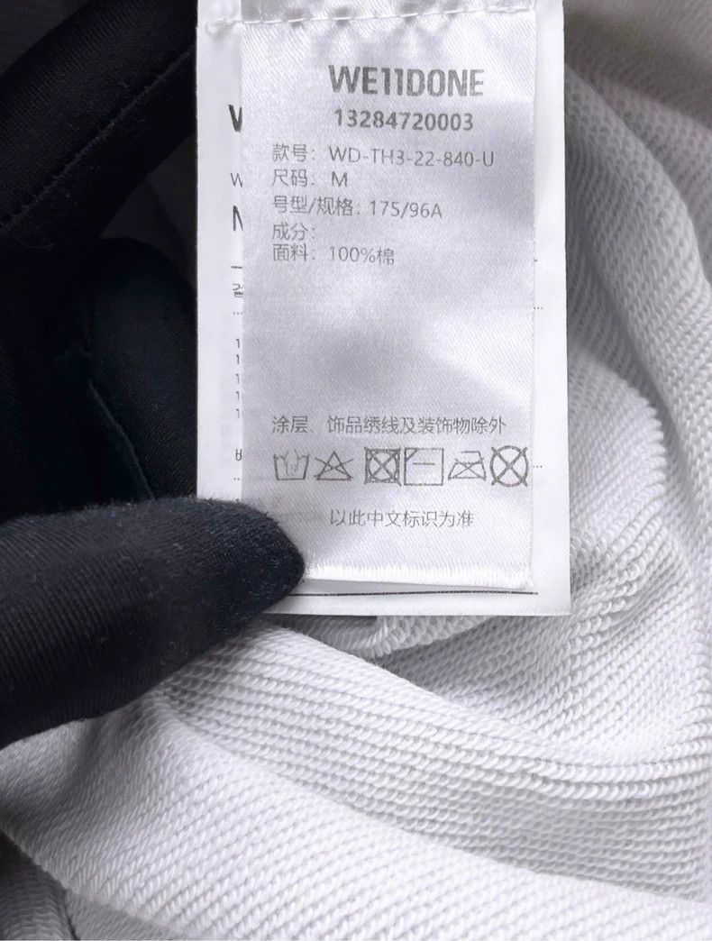 WE11DONE We11done Gray Logo Hoodie with Gradient Design-yf Size US M / EU 48-50 / 2 - 4 Thumbnail