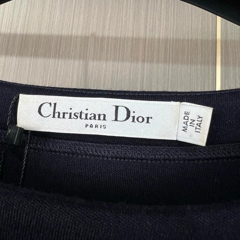 Dior Dior Logo Beaded Wool Short Sleeve Top-yf Size US S / EU 44-46 / 1 - 4 Thumbnail