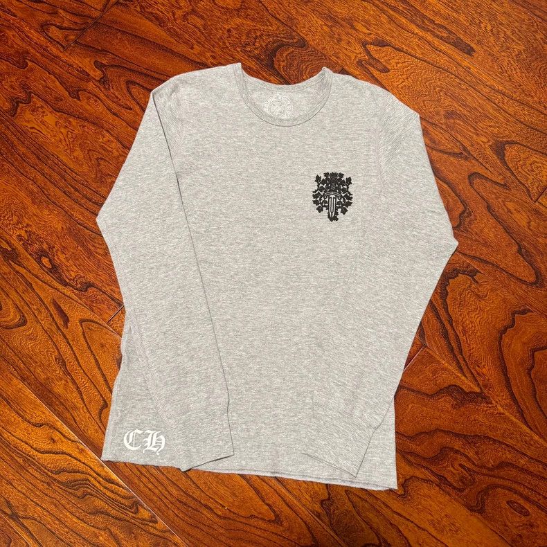 Chrome Hearts Chrome Hearts Long Sleeve Tee in Gray Size US M / EU 48-50 / 2 - 2 Thumbnail