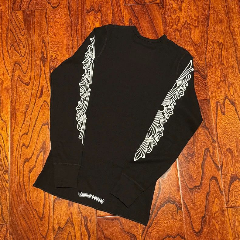 Chrome Hearts Chrome Hearts Long Sleeve Black Tee Shirt Size US M / EU 48-50 / 2 - 2 Thumbnail