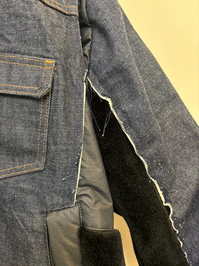 Sacai Sacai A.P.C. Lamb Fur Denim Jacket Size US M / EU 48-50 / 2 - 7 Thumbnail