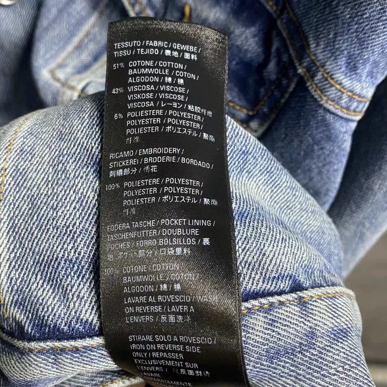 Balenciaga Blue Denim Jacket with Logo Embroidery Size US S / EU 44-46 / 1 - 6 Thumbnail