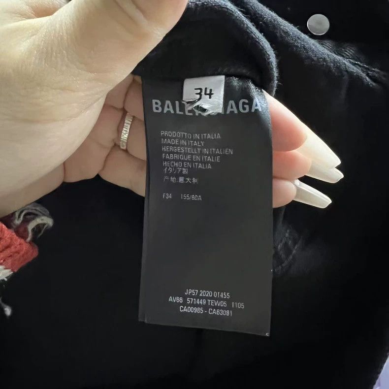 Balenciaga Black Balenciaga Denim Jacket with Logo Size US M / EU 48-50 / 2 - 7 Thumbnail