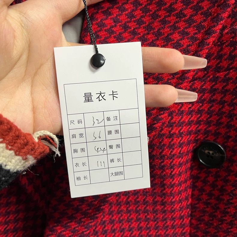 Balenciaga Red Check Oversized Coat by Balenciaga Size US M / EU 48-50 / 2 - 4 Thumbnail