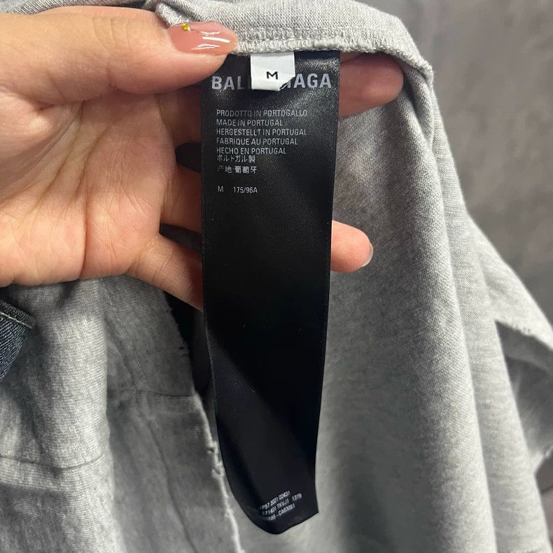 Balenciaga Balenciaga Gray Casual Layered Long Sleeve T-Shirt Size US XS / EU 42 / 0 - 4 Thumbnail