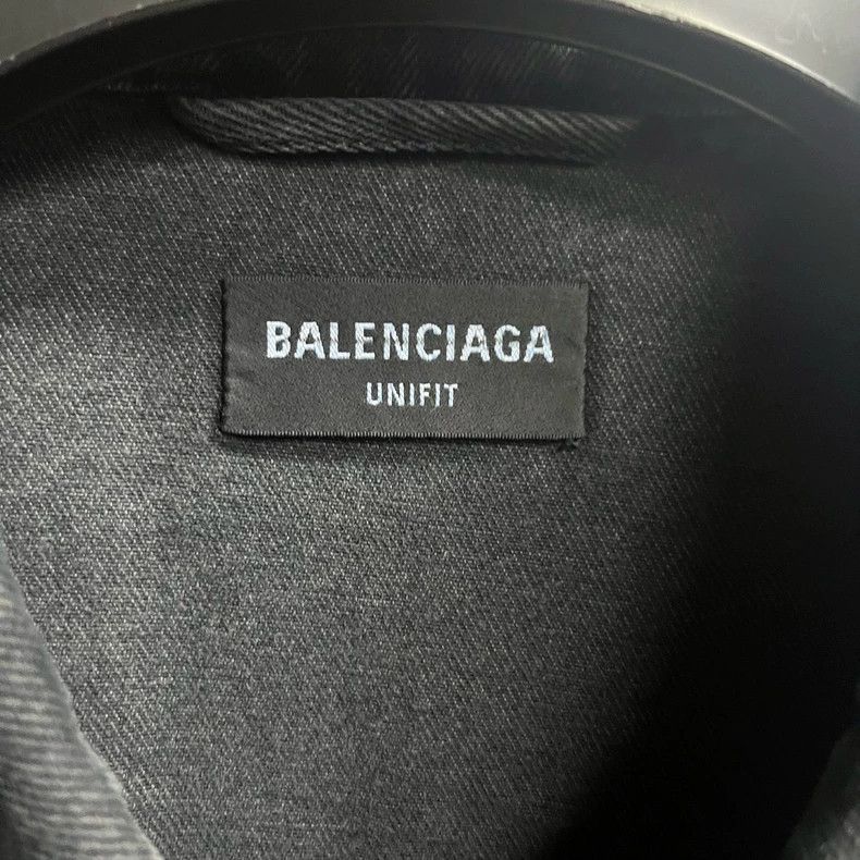 Balenciaga Black Graffiti Denim Jacket by Balenciaga Size US M / EU 48-50 / 2 - 3 Thumbnail