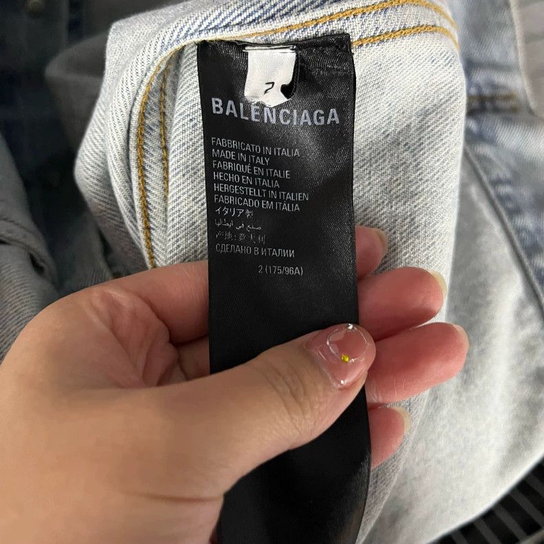 Balenciaga Blue Denim Long Sleeve Jacket Size US M / EU 48-50 / 2 - 6 Thumbnail