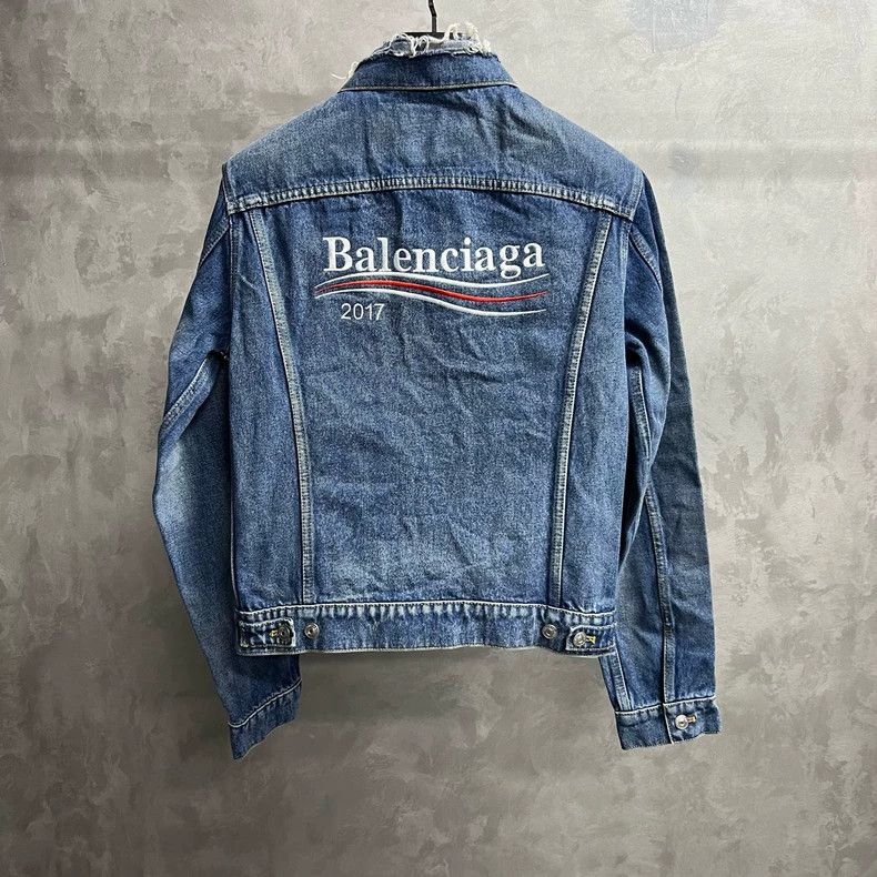 Balenciaga Balenciaga Blue Coca-Cola Denim Jacket Size US XL / EU 56 / 4 - 8 Thumbnail