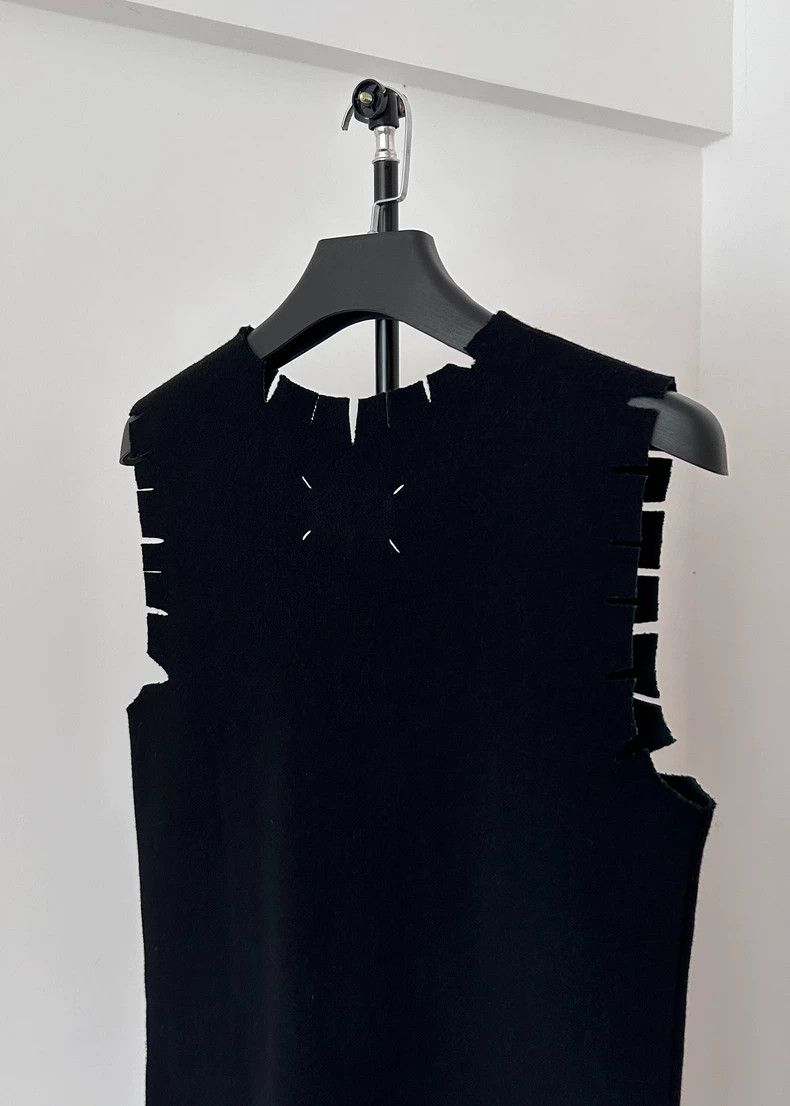 Maison Margiela Black Deconstructed Wool Dress by Maison Margiela Size US S / EU 44-46 / 1 - 4 Thumbnail