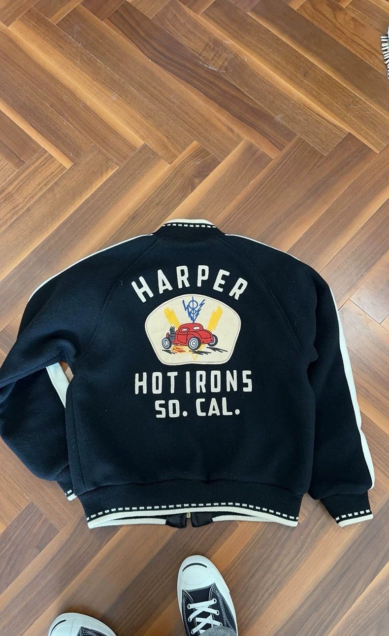 Freewheelers Black Wool Embroidered Baseball Jacket-dmc Size US M / EU 48-50 / 2 - 2 Thumbnail