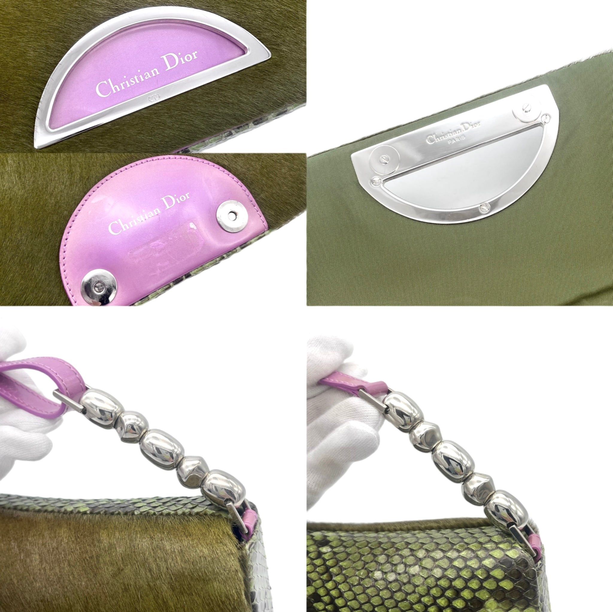 Dior Christian Dior Maris Pearl Harako Python Size ONE SIZE - 10 Thumbnail
