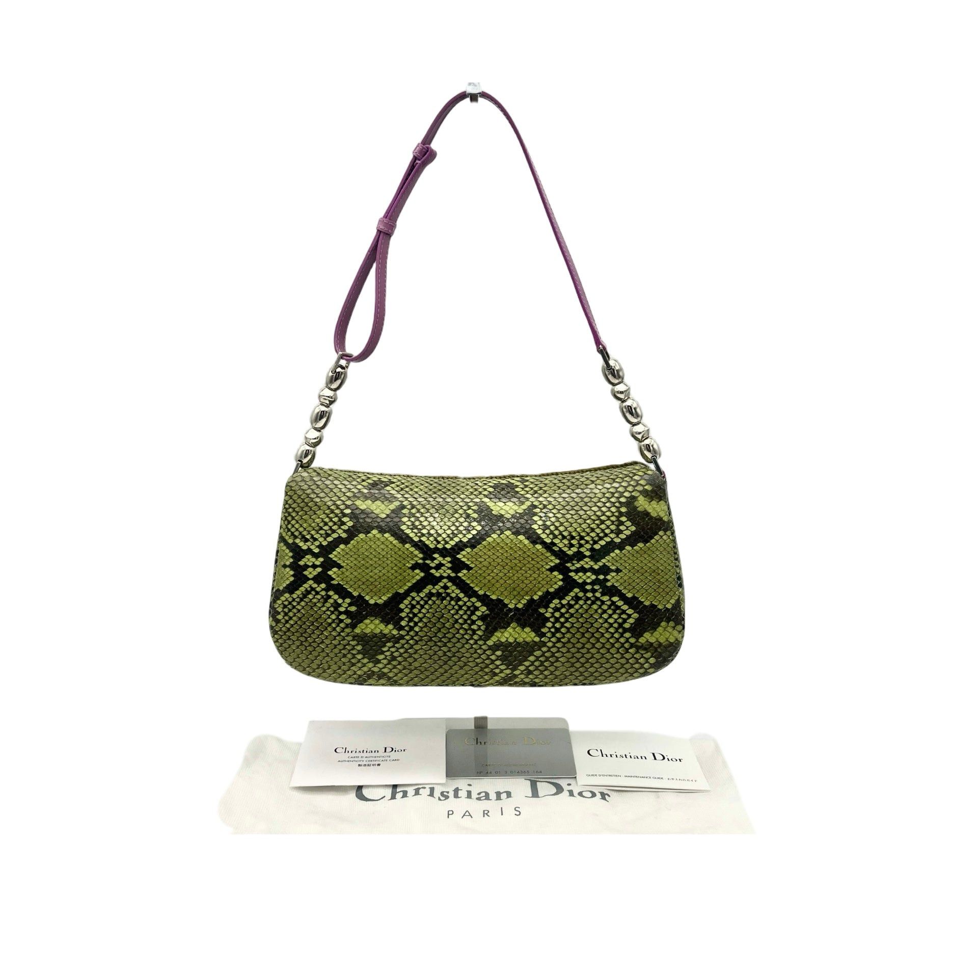 Dior Christian Dior Maris Pearl Harako Python Size ONE SIZE - 5 Thumbnail