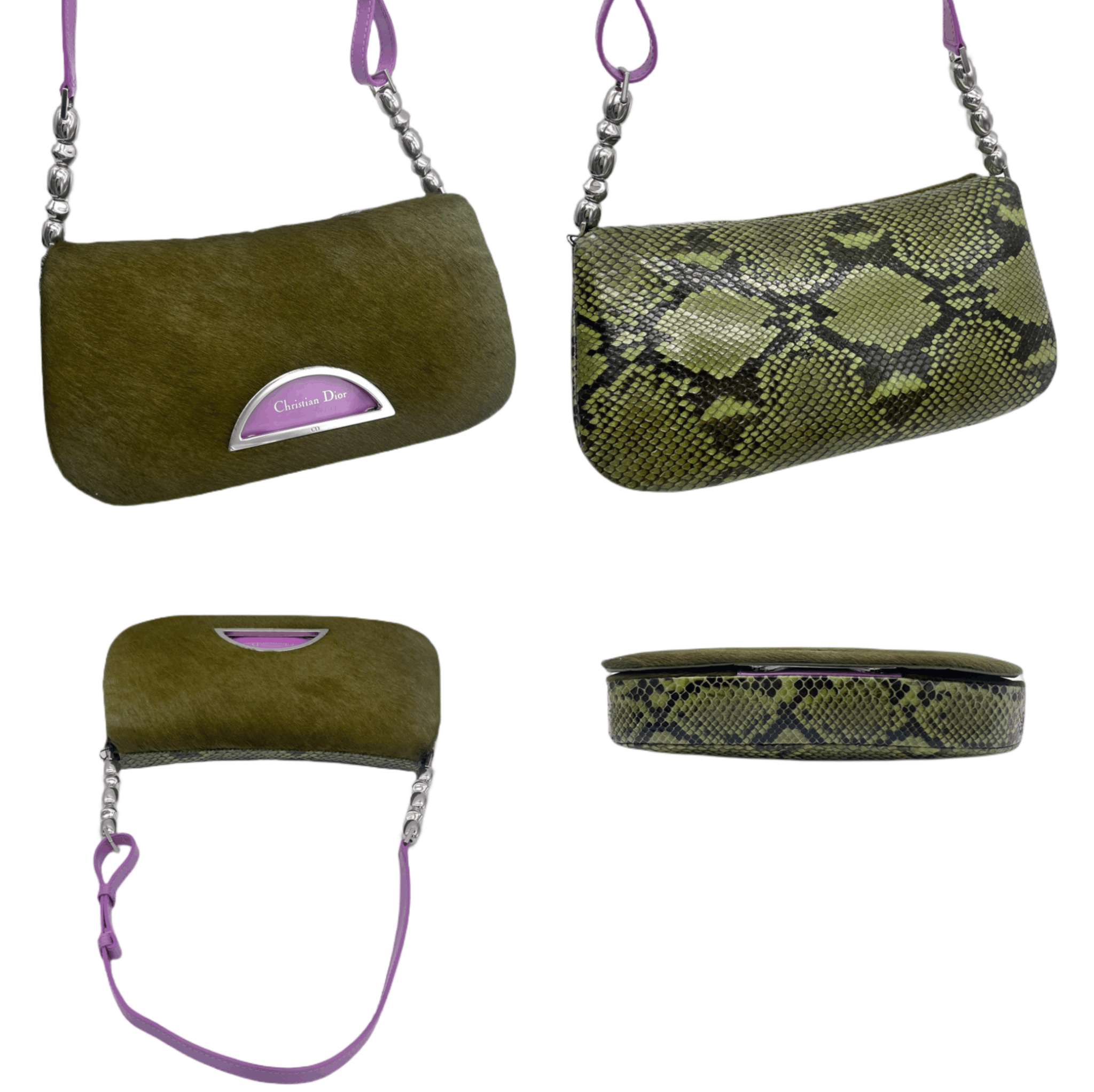 Dior Christian Dior Maris Pearl Harako Python Size ONE SIZE - 6 Thumbnail