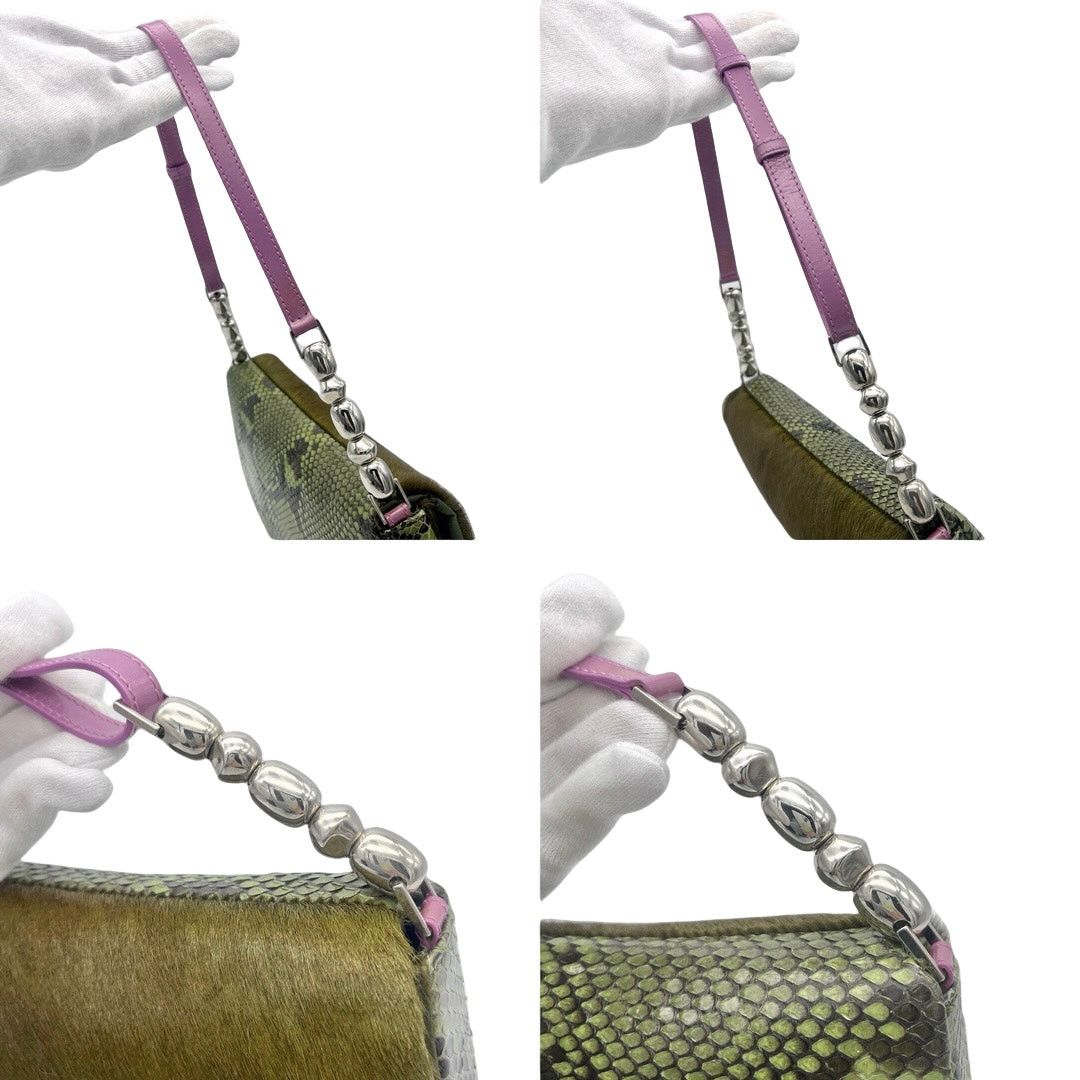 Dior Christian Dior Maris Pearl Harako Python Size ONE SIZE - 9 Thumbnail
