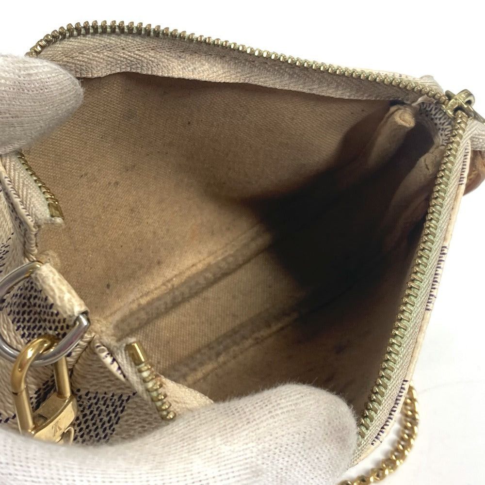 Louis Vuitton Louis Vuitton N58010 Damier Azul Mini Pochette Accessoires Metis Briefcase Pouch Chain Accessory Handbag Azur Canvas Women White Size ONE SIZE - 11 Thumbnail