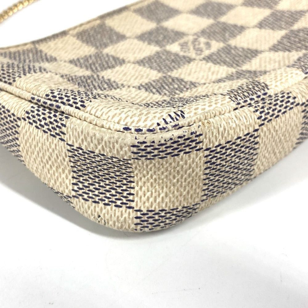 Louis Vuitton Louis Vuitton N58010 Damier Azul Mini Pochette Accessoires Metis Briefcase Pouch Chain Accessory Handbag Azur Canvas Women White Size ONE SIZE - 9 Thumbnail