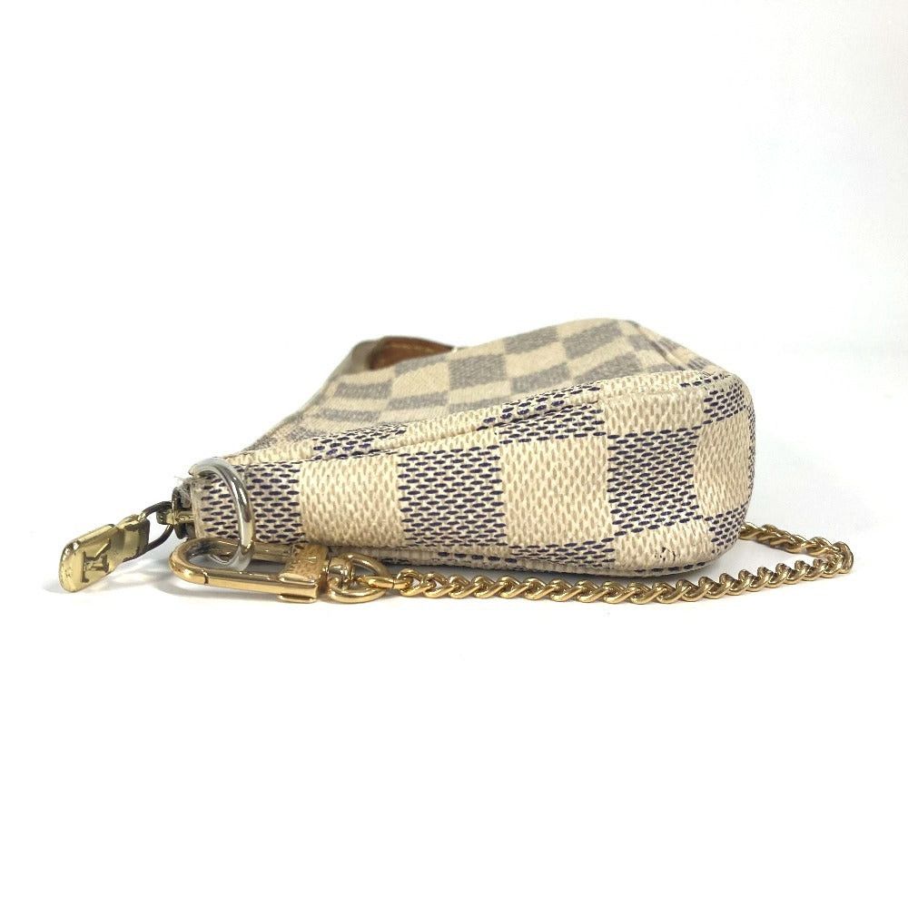 Louis Vuitton Louis Vuitton N58010 Damier Azul Mini Pochette Accessoires Metis Briefcase Pouch Chain Accessory Handbag Azur Canvas Women White Size ONE SIZE - 3 Thumbnail