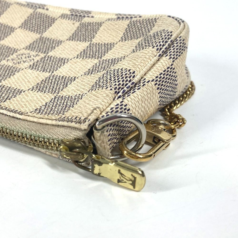 Louis Vuitton Louis Vuitton N58010 Damier Azul Mini Pochette Accessoires Metis Briefcase Pouch Chain Accessory Handbag Azur Canvas Women White Size ONE SIZE - 5 Thumbnail