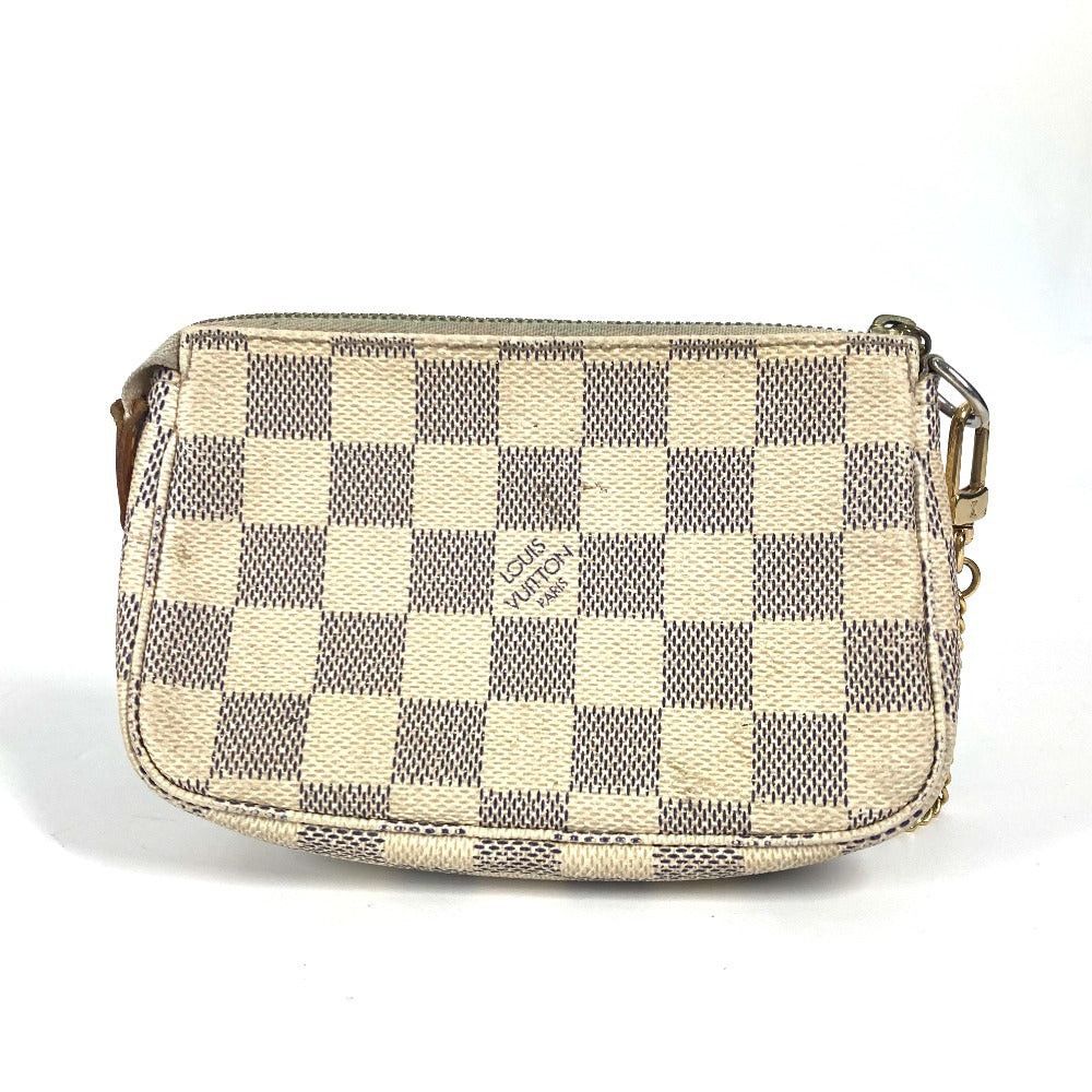 Louis Vuitton Louis Vuitton N58010 Damier Azul Mini Pochette Accessoires Metis Briefcase Pouch Chain Accessory Handbag Azur Canvas Women White Size ONE SIZE - 2 Thumbnail