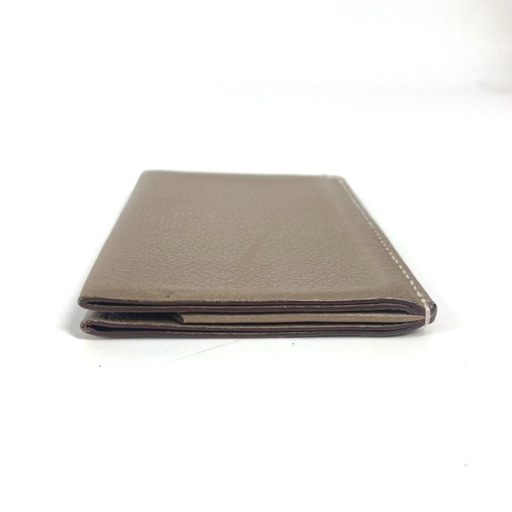 Hermes Hermes H Serie Verso Card Case Holder For A Season Ticket Leather Unisex Ethupe Beige Size ONE SIZE - 3 Thumbnail