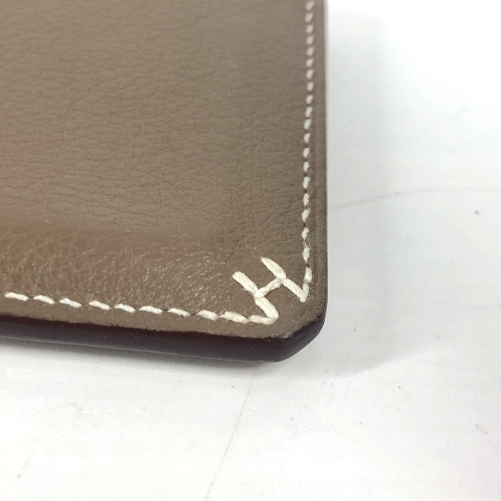 Hermes Hermes H Serie Verso Card Case Holder For A Season Ticket Leather Unisex Ethupe Beige Size ONE SIZE - 5 Thumbnail