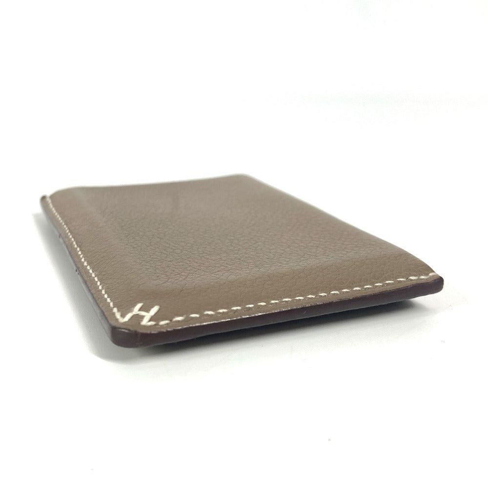 Hermes Hermes H Serie Verso Card Case Holder For A Season Ticket Leather Unisex Ethupe Beige Size ONE SIZE - 4 Thumbnail