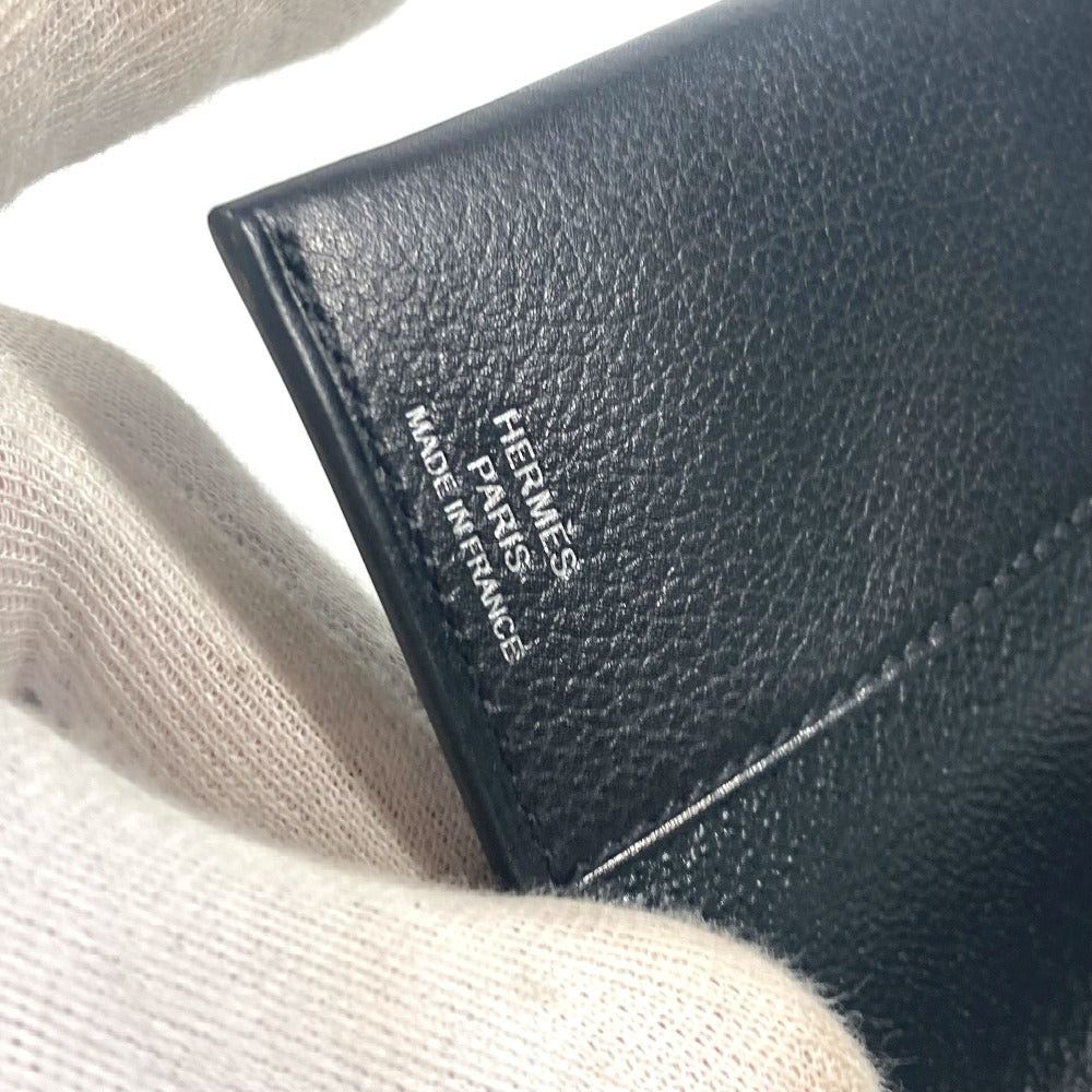 Hermes Hermes Rms Logo Passport Cover Stationery Case Leather Unisex Black Size ONE SIZE - 10 Thumbnail