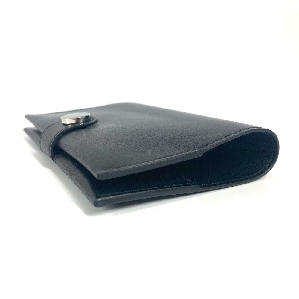 Hermes Hermes Rms Logo Passport Cover Stationery Case Leather Unisex Black Size ONE SIZE - 3 Thumbnail