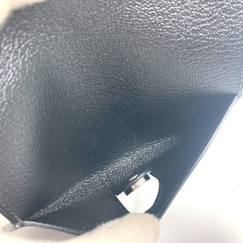 Hermes Hermes Rms Logo Passport Cover Stationery Case Leather Unisex Black Size ONE SIZE - 11 Thumbnail