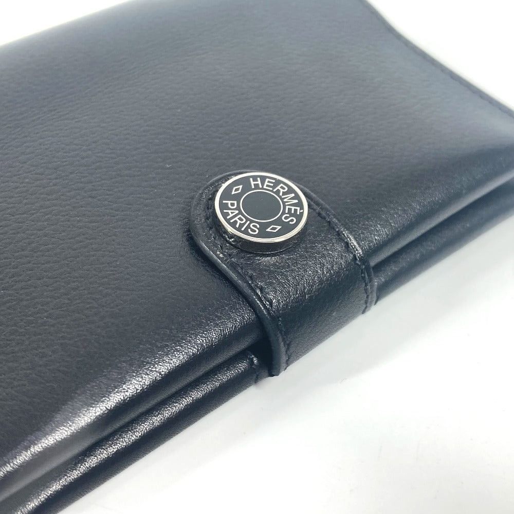 Hermes Hermes Rms Logo Passport Cover Stationery Case Leather Unisex Black Size ONE SIZE - 5 Thumbnail