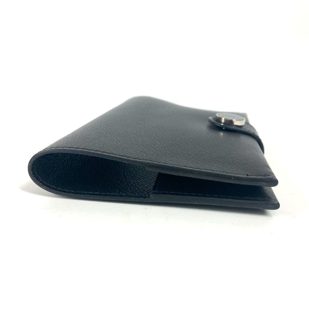 Hermes Hermes Rms Logo Passport Cover Stationery Case Leather Unisex Black Size ONE SIZE - 4 Thumbnail