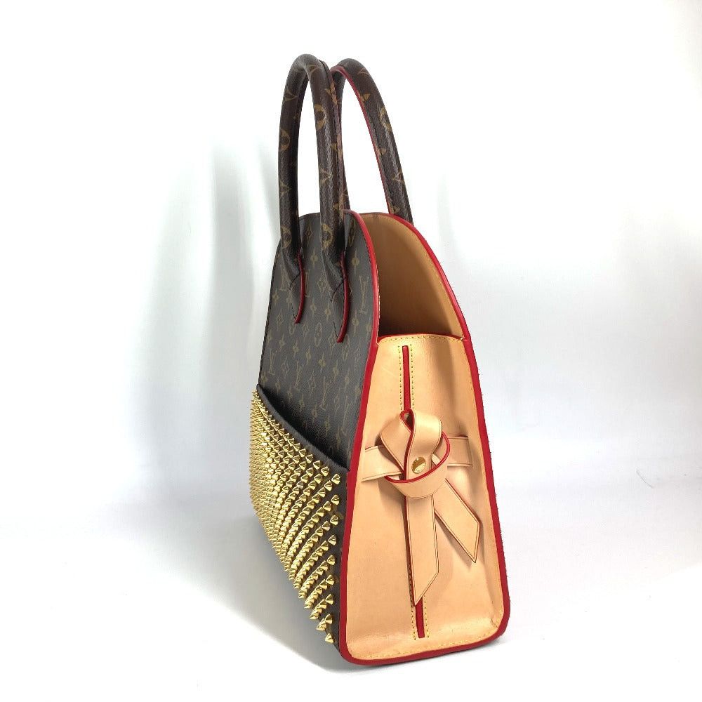 Louis Vuitton Louis Vuitton M41234 Monogram Studs Iconoclast Christian Louboutin Collaboration Tote Bag Briefcase Handbag Canvas Women Brown Size ONE SIZE - 4 Thumbnail