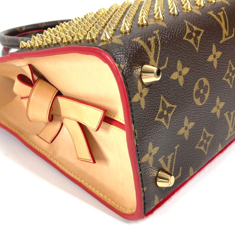 Louis Vuitton Louis Vuitton M41234 Monogram Studs Iconoclast Christian Louboutin Collaboration Tote Bag Briefcase Handbag Canvas Women Brown Size ONE SIZE - 10 Thumbnail