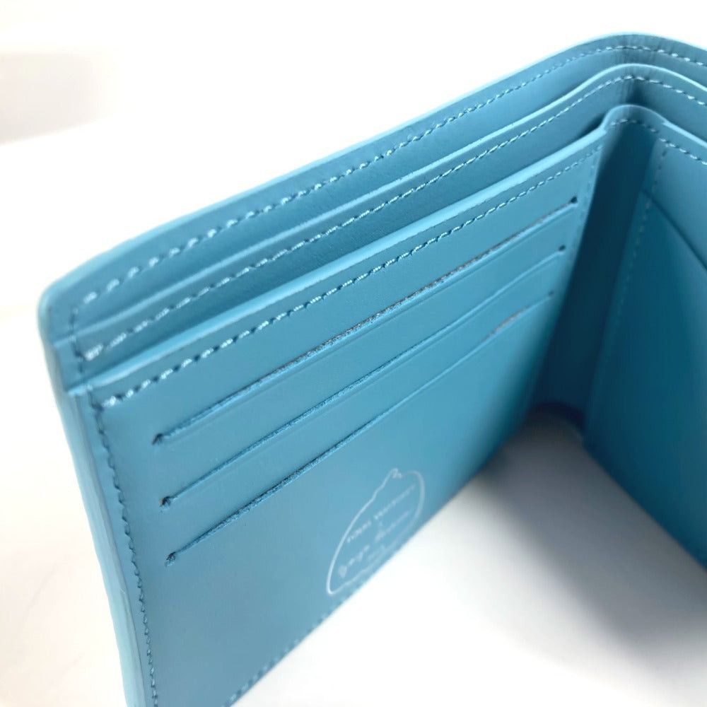 Louis Vuitton Louis Vuitton M82087 Yayoi Kusama Lv X Yk Small Leather Belt Worn By Commoners In Ancient Japan Multiple Compact Wallet Billfold Bi-Fold Tryon Unisex Blue Size ONE SIZE - 10 Thumbnail