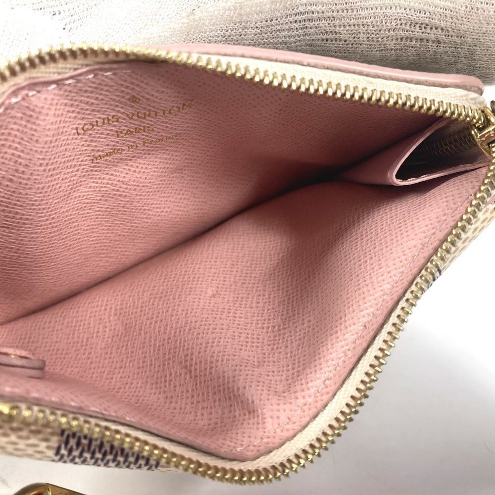 Louis Vuitton N60498 Damier Azul Porte Culte Recteve Card Case Holder For A Season Ticket Wallet Fragment Coin Purse Azur Canvas Unisex Pink