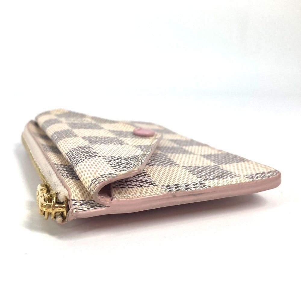 Louis Vuitton N60498 Damier Azul Porte Culte Recteve Card Case Holder For A Season Ticket Wallet Fragment Coin Purse Azur Canvas Unisex Pink