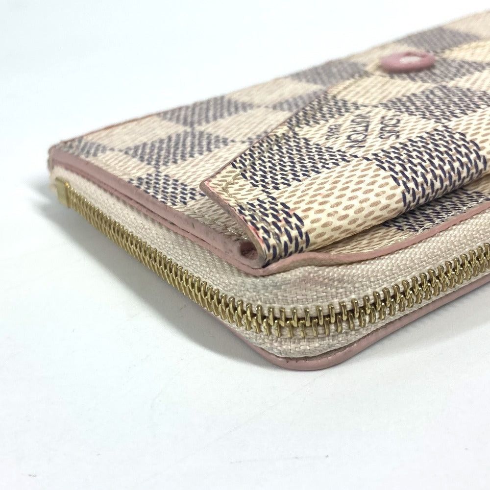 Louis Vuitton N60498 Damier Azul Porte Culte Recteve Card Case Holder For A Season Ticket Wallet Fragment Coin Purse Azur Canvas Unisex Pink