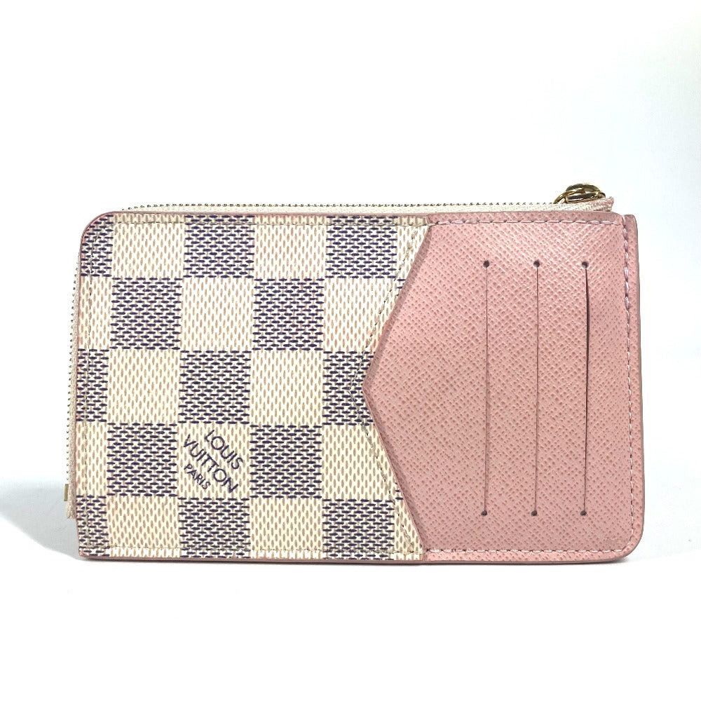 Louis Vuitton N60498 Damier Azul Porte Culte Recteve Card Case Holder For A Season Ticket Wallet Fragment Coin Purse Azur Canvas Unisex Pink