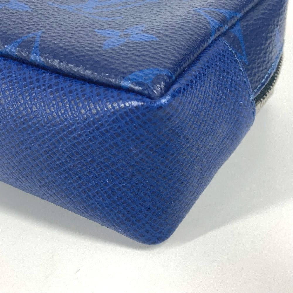 Louis Vuitton Louis Vuitton M69309 Tigers Llama Porte-Crée Pouch Bag Charm Keychain Taiga Leather Unisex Blue Size ONE SIZE - 6 Thumbnail